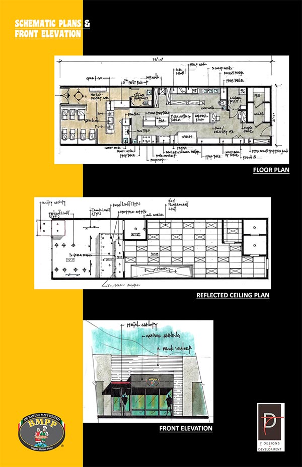 Schematic Plans & Front Elevation